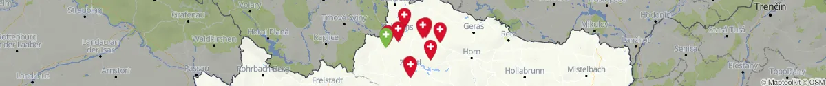 Kartenansicht für Apotheken-Notdienste in der Nähe von Echsenbach (Zwettl, Niederösterreich)